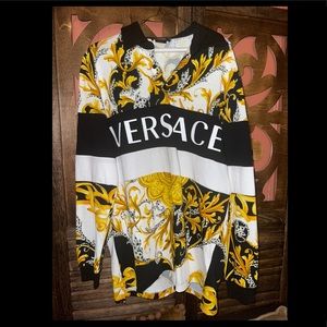 🖤🤎🐝AUTHENTIC VERSACE Mixed Print Polo🐝🖤🤎